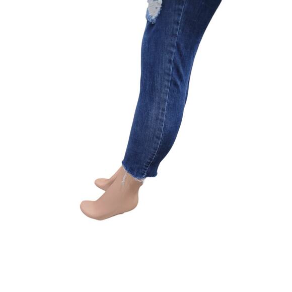 Free People Destroyed Reagan Jeans Size 29 Stretch Denim Button Fly - Picture 7 of 11